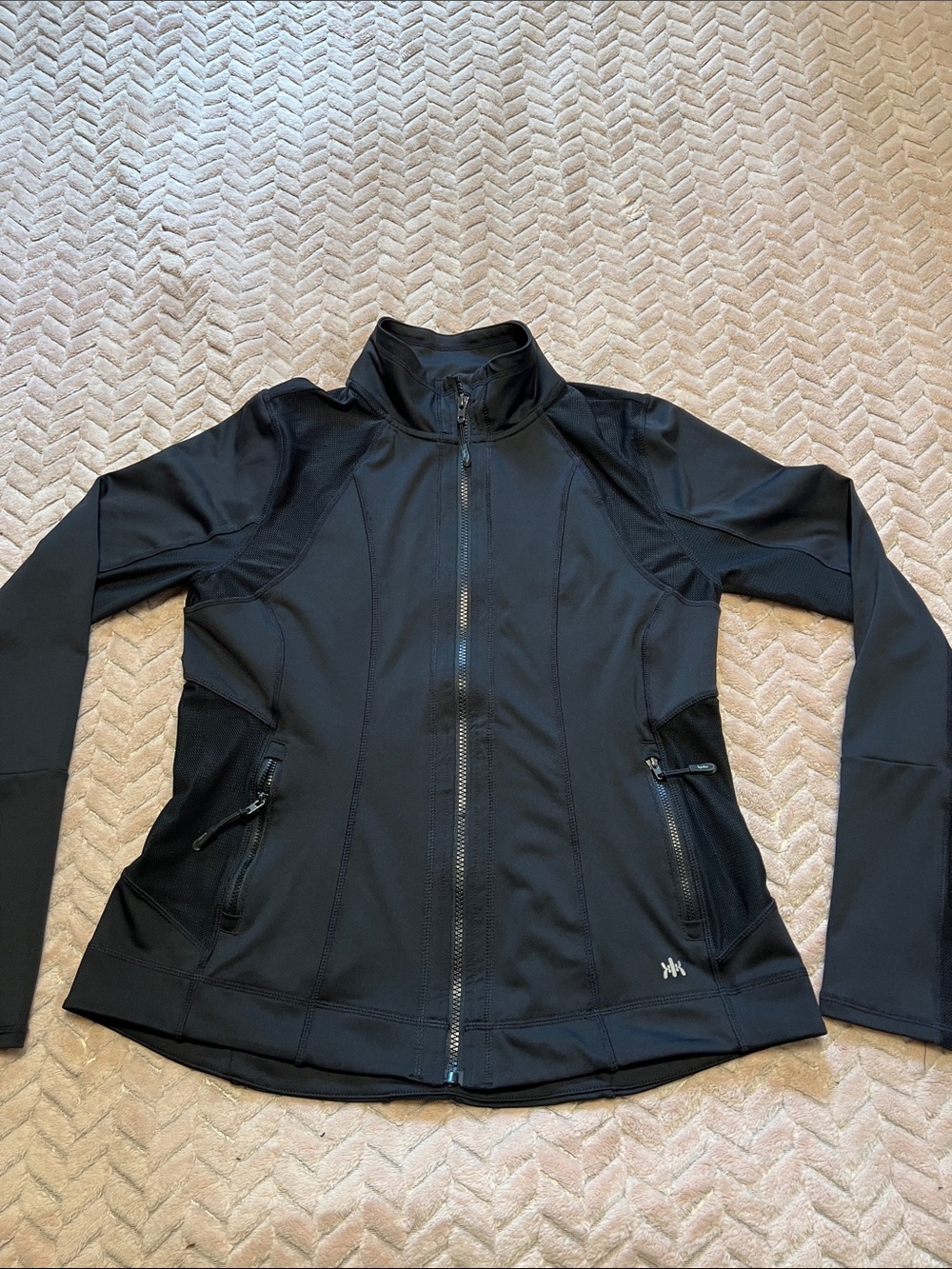 Women's Black Utility Zip-Front Jacket